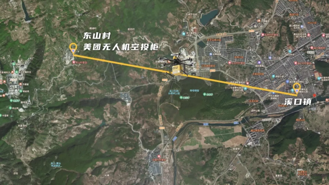 宁波奉化,民国名镇:美团无人机,外卖十分钟穿越十公里山路丨低空应用 2 640 27